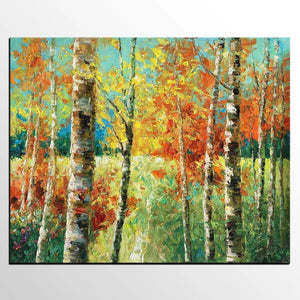 Buyer's Reviews on the Autumn Tree Painting, Heavy Texture Paintings, Landscape Canvas Paintings for Living Room