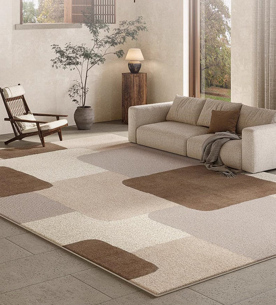 Abstract Geometric Modern Rugs for Living Room, Contemporary Area Rugs for Bedroom, Large Modern Carpets for Interior Design-artworkcanvas