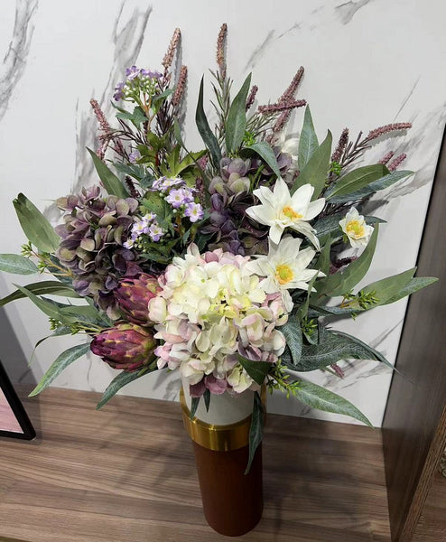 Amazing Flower Arrangement Ideas for Interior Design, Large Bunch of Flowers Arrangement, Faux Silk Floral Table Centerpiece, Modern Artificial Floral for Living Room-artworkcanvas