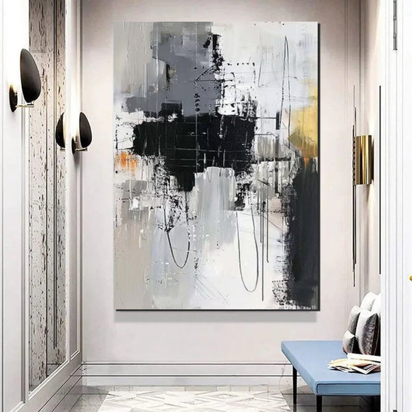 Large Paintings Behind Sofa, Large Painting for Living Room, Acrylic Paintings on Canvas, Heavy Texture Painting, Buy Paintings Online-artworkcanvas
