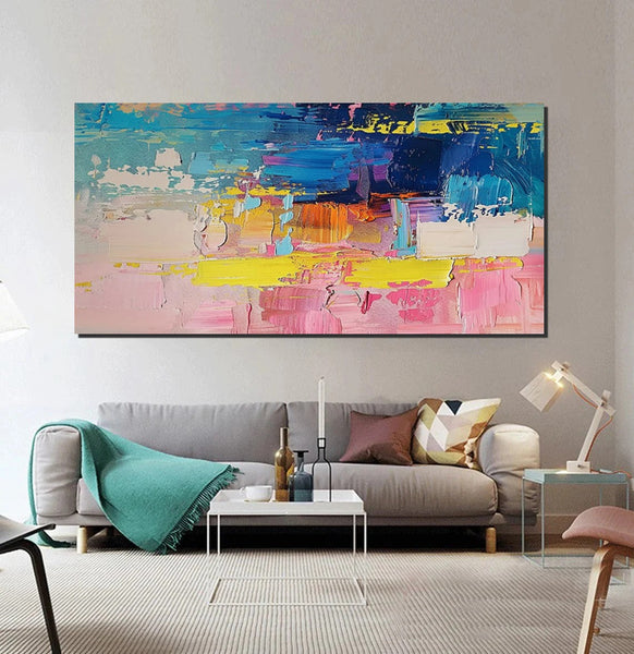 Abstract Wall Art for Bedroom, Modern Paintings for Living Room, Acrylic Painting on Canvas, Original Canvas Art, Simple Abstract Artwork-artworkcanvas