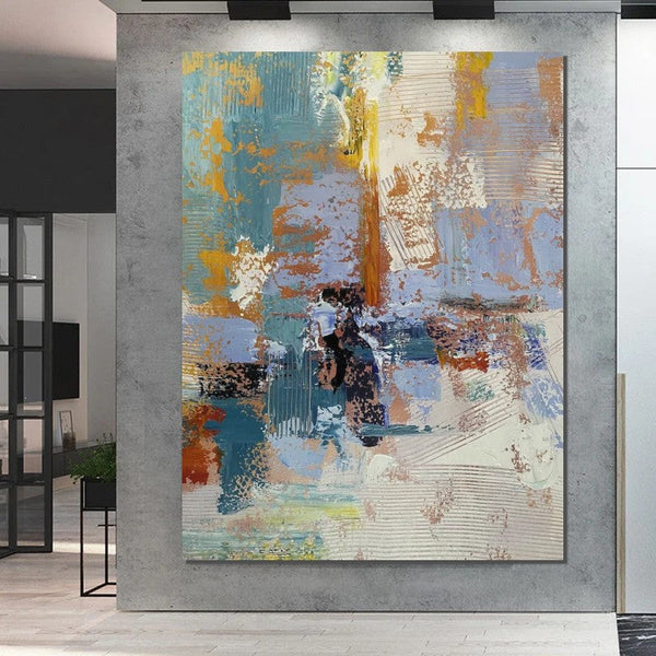 Large Painting Behind Couch, Buy Abstract Painting Online, Simple Modern Art, Living Room Wall Art Paintings, Acrylic Abstract Paintings Behind Sofa-artworkcanvas