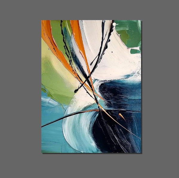 Dining Room Canvas Painting, Contemporary Modern Artwork, Large Canvas Painting for Office, Simple Modern Acrylic Paintings-artworkcanvas