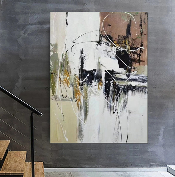 Large Paintings Behind Sofa, Acrylic Painting for Bedroom, Acrylic Paintings on Canvas, Modern Paintings, Buy Paintings Online-artworkcanvas