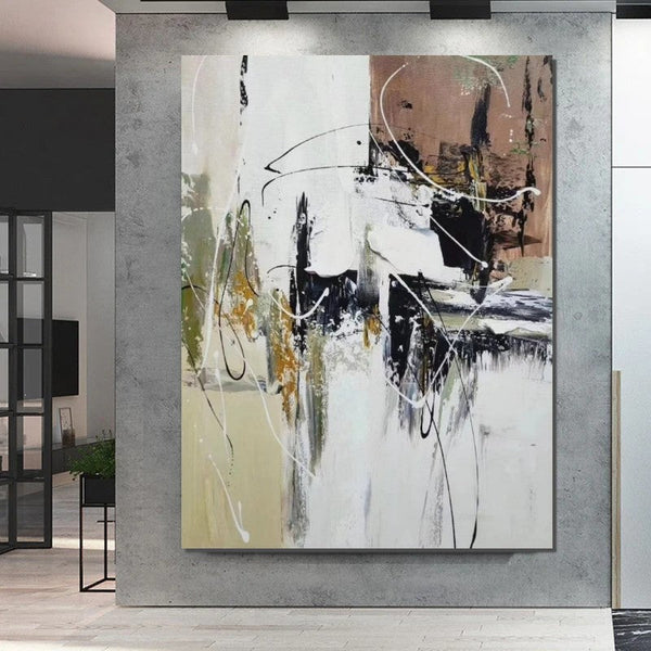 Large Paintings Behind Sofa, Acrylic Painting for Bedroom, Acrylic Paintings on Canvas, Modern Paintings, Buy Paintings Online-artworkcanvas