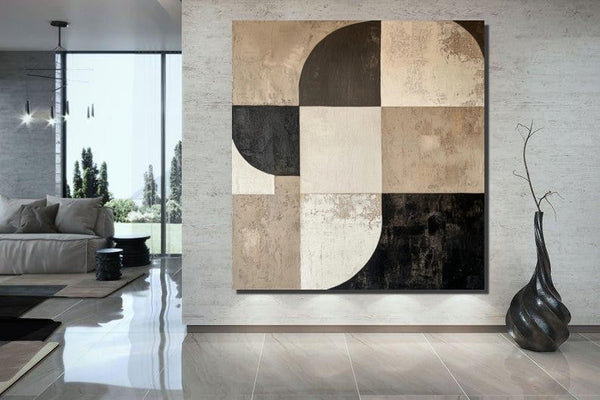 Large Painting on Canvas, Simple Modern Art, Bedroom Wall Art Paintings, Acrylic Abstract Paintings, Buy Abstract Painting Online, Black Abstract Paintings-artworkcanvas