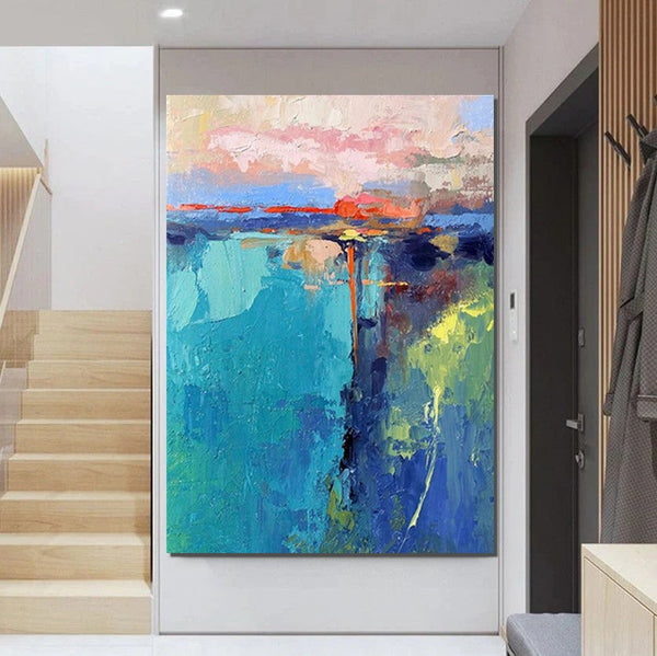 Modern Paintings, Contemporary Art Painting, Bedroom Acrylic Painting, Simple Painting Ideas, Living Room Wall Painting, Extra Large Canvas Painting-artworkcanvas