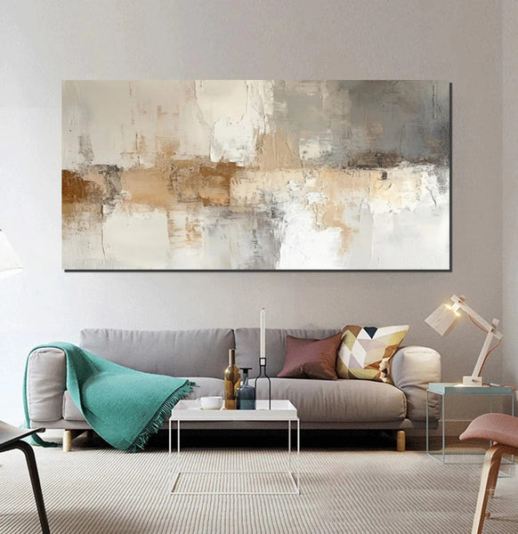 Large Modern Acrylic Painting, Hand Painted Wall Art Painting, Contemporary Canvas Artwork, Abstract Wall Art Paintings, Modern Art for Dining Room-artworkcanvas