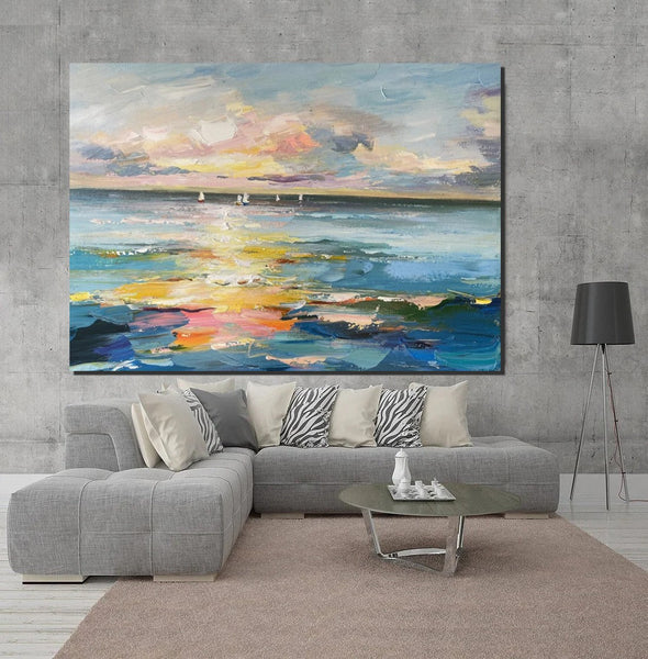 Abstract Canvas Painting, Extra Large Abstract Artwork, Modern Paintings for Dining Room, Hand Painted Canvas Art, Oversized Large Wall Art-artworkcanvas
