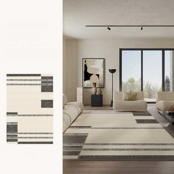 Abstract Area Rugs for Living Room, Geometric Contemporary Modern Rugs Next to Bed, Modern Carpets for Office, Modern Soft Rugs under Dining Room Table-artworkcanvas