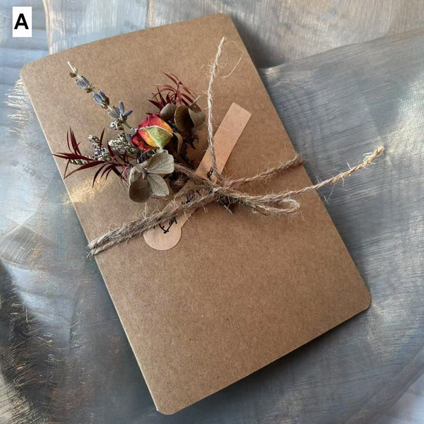 Unique Anniversary Greeting Card, Creative Birthday Greeting Card, Beautiful Valentine's Day Greeting Card, Wedding Greeting Card, Original Handmade Dried Flower Greeting Cards-artworkcanvas