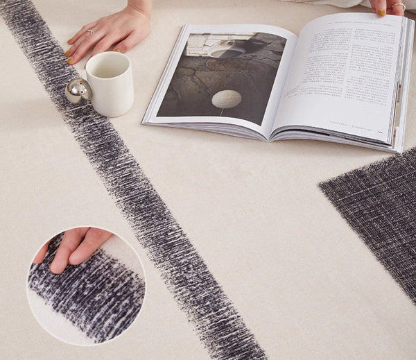 Abstract Area Rugs for Living Room, Geometric Contemporary Modern Rugs Next to Bed, Modern Carpets for Office, Modern Soft Rugs under Dining Room Table-artworkcanvas