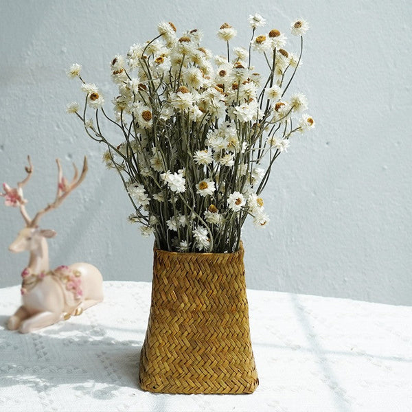 Flower Arrangements, Natural Dried Daisy Flower Bouquet, Natural Dried Daisy Flowers, A Bunch of Dried Daisy Flowers, Handmade Artificial Flowers for Home Decor-artworkcanvas