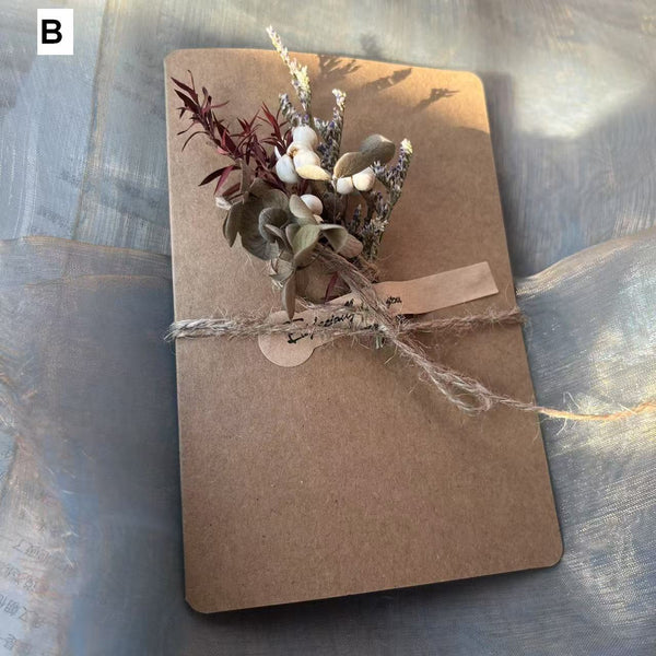 Unique Anniversary Greeting Card, Creative Birthday Greeting Card, Beautiful Valentine's Day Greeting Card, Wedding Greeting Card, Original Handmade Dried Flower Greeting Cards-artworkcanvas