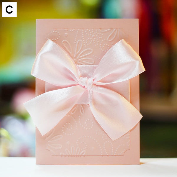 Unique Anniversary Greeting Card to Lovers, Beautiful Valentine's Day Greeting Card, Creative Birthday Greeting Card, Bowknot Greeting Cards, Original Handmade Wedding Greeting Card-artworkcanvas