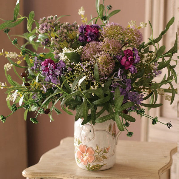 Beautiful Flower Arrangement Ideas for Interior Design, Large Bunch of Flowers for Bedroom, Faux Silk Floral Table Centerpiece, Artificial Floral for Living Room-artworkcanvas