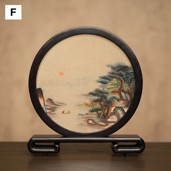 Traditional Chinese Suzhou Embroidery Ornament, Premium Souvenir, Exclusive Business Present Panda Embroidered Decor, Unique Birthday Gift-artworkcanvas