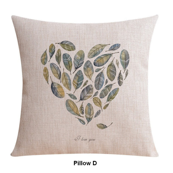 Throw Pillows for Couch, Simple Decorative Pillow Covers, Decorative Sofa Pillows for Children's Room, Love Birds Decorative Throw Pillows-artworkcanvas