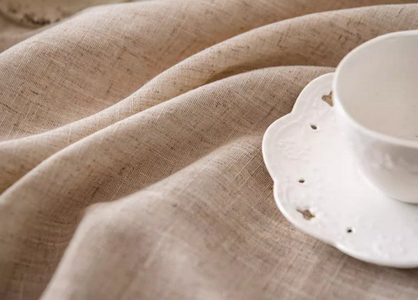 Simple Linen Rectangle Table Cover for Dining Room Table, Large Brown Tablecloth for Home Decoration, Modern Table Cloth, Square Tablecloth for Round Table-artworkcanvas