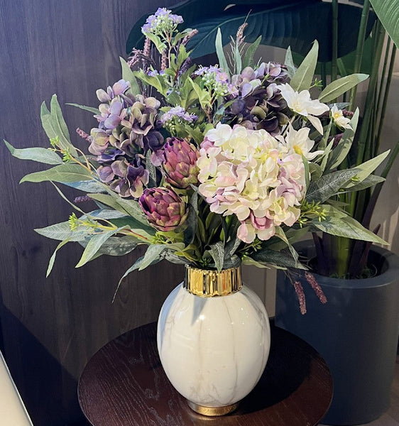 Amazing Flower Arrangement Ideas for Interior Design, Large Bunch of Flowers Arrangement, Faux Silk Floral Table Centerpiece, Modern Artificial Floral for Living Room-artworkcanvas