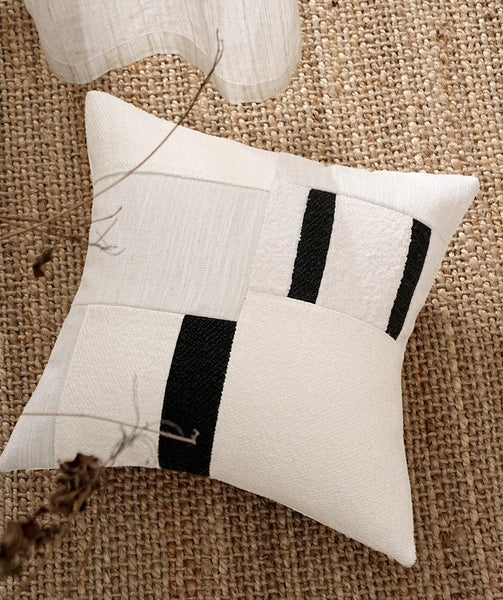 Square Modern Throw Pillows for Couch, Contemporary Modern Sofa Pillows, Decorative Throw Pillows for Bedroom, Large Throw Pillow for Interior Design-artworkcanvas