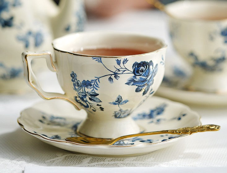 Elegant Vintage Ceramic Coffee Cups for Traditional Afternoon Tea, Roy –  artworkcanvas