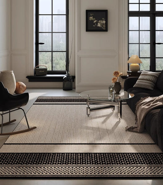 Bedroom Modern Rugs, Large Modern Rugs for Living Room, Dining Room Geometric Area Rugs, Contemporary Modern Rugs for Office-artworkcanvas