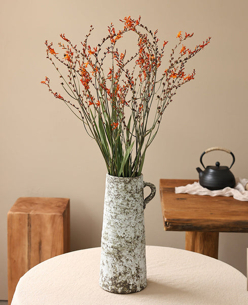 Natural Decorations, Flower Arrangement, Handmade Artificial Flower, Dried Fire Orchid Bouquet, Natural Dried Flowers-artworkcanvas