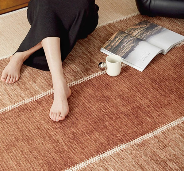 Abstract Modern Carpets for Living Room, Modern Rugs for Dining Room, Contemporary Rugs for Bedroom, Mid Century Modern Rugs Next to Bed-artworkcanvas