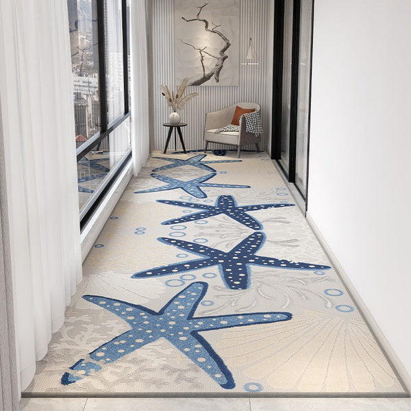 Abstract Modern Long Hallway Runners, Extra Long Narrow Runner Rugs, Entrance Hallway Runners, Stain-resistant Non Slip Entryway Runner Rug Ideas, Easy Care Kitchen Runner Rugs-artworkcanvas
