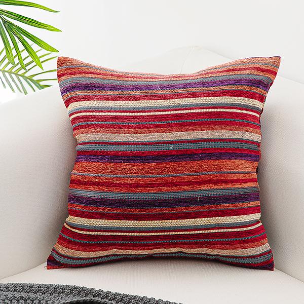 Unique Bohemian Decorative Sofa Pillows, Extra Large Geometric Pattern Chenille Throw Pillows, Oriental Throw Pillow for Couch-artworkcanvas