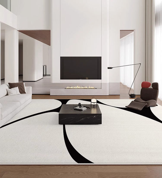 Abstract Contemporary Modern Rugs, Large Modern Rugs for Living Room, Geometric Modern Rugs for Bedroom, Modern Rugs for Dining Room-artworkcanvas