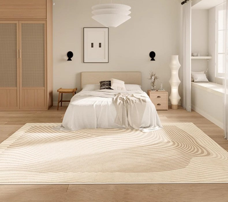 Cream Color Rugs under Dining Room Table, Abstract Area Rugs for Livin – artworkcanvas