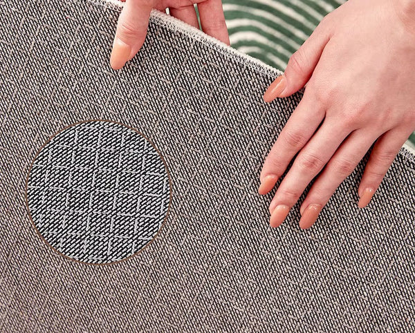 Bedroom Abstract Modern Area Rugs, Green Contemporary Modern Rugs, Geometric Round Rugs for Dining Room, Mid Century Round Modern Rugs under Chairs-artworkcanvas