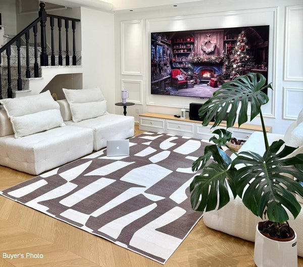 Abstract Contemporary Rugs for Bedroom, Modern Rugs under Sofa, Dining Room Floor Rugs, Modern Rug Ideas for Living Room-artworkcanvas