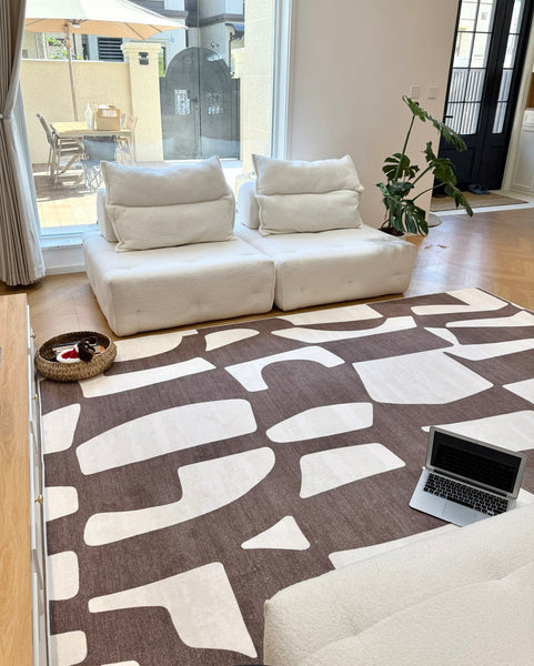 Abstract Contemporary Rugs for Bedroom, Modern Rugs under Sofa, Dining Room Floor Rugs, Modern Rug Ideas for Living Room-artworkcanvas