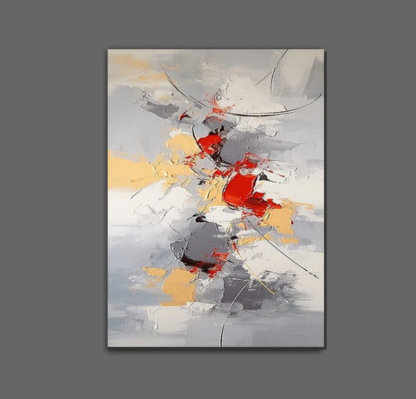 Large Canvas Painting for Office, Simple Modern Acrylic Paintings, Dining Room Canvas Painting, Contemporary Modern Artwork-artworkcanvas