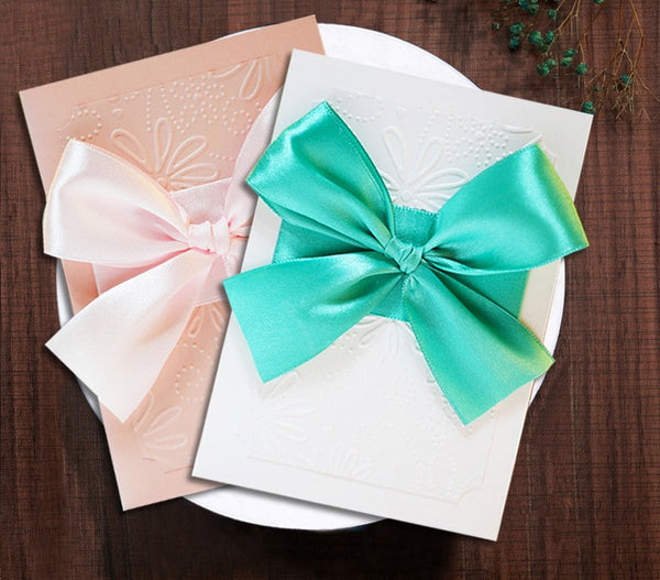 Unique Anniversary Greeting Card to Lovers, Beautiful Valentine's Day Greeting Card, Creative Birthday Greeting Card, Bowknot Greeting Cards, Original Handmade Wedding Greeting Card-artworkcanvas