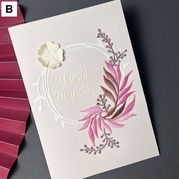 Beautiful Greeting Cards to Friends, Embroidery Greeting Cards, Creative Birthday Greeting Card, Original Handmade Embroidery Greeting Cards-artworkcanvas