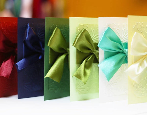 Beautiful Valentine's Day Greeting Card, Creative Birthday Greeting Card, Bowknot Greeting Cards, Original Handmade Wedding Greeting Card, Unique Anniversary Greeting Card to Lovers-artworkcanvas