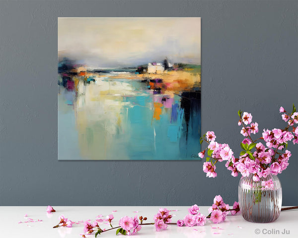 Abstract Landscape Painting on Canvas, Extra Large Original Artwork, Large Paintings for Bedroom, Oversized Contemporary Wall Art Paintings-artworkcanvas