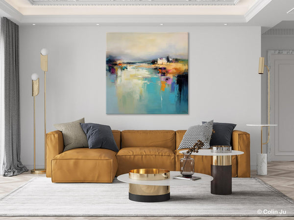 Abstract Landscape Painting on Canvas, Extra Large Original Artwork, Large Paintings for Bedroom, Oversized Contemporary Wall Art Paintings-artworkcanvas