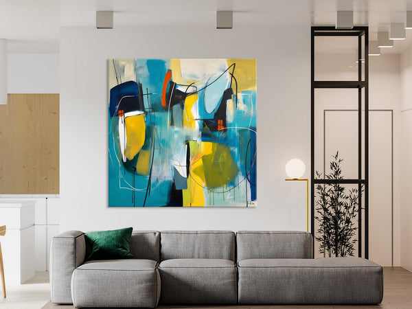 Acrylic Painting for Living Room, Contemporary Abstract Artwork, Extra Large Wall Art Paintings, Original Modern Artwork on Canvas-artworkcanvas