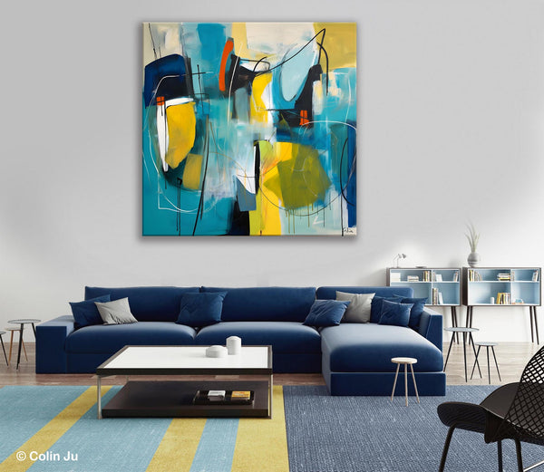 Acrylic Painting for Living Room, Contemporary Abstract Artwork, Extra Large Wall Art Paintings, Original Modern Artwork on Canvas-artworkcanvas