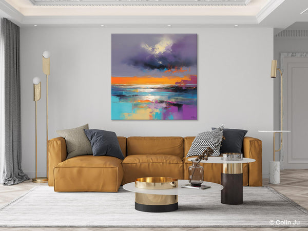 Huge Painting for Living Room, Original Landscape Canvas Art, Contemporary Oil Painting on Canvas, Oversized Landscape Wall Art Paintings-artworkcanvas