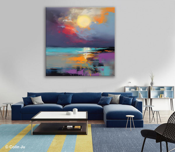 Abstract Landscape Paintings, Simple Wall Art Ideas, Original Landscape Abstract Painting, Large Landscape Canvas Paintings, Buy Art Online-artworkcanvas