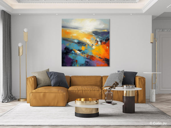 Acrylic Painting for Living Room, Heavy Texture Painting, Contemporary Abstract Artwork, Oversized Wall Art Paintings, Original Modern Paintings on Canvas-artworkcanvas