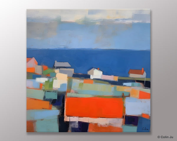 Large Art Painting for Living Room, Original Landscape Canvas Art, Oversized Landscape Wall Art Paintings, Contemporary Acrylic Painting on Canvas-artworkcanvas