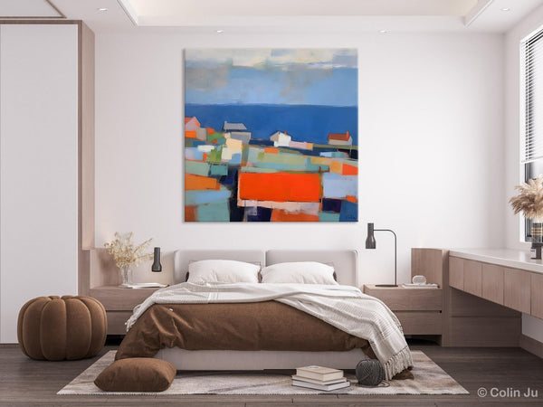 Large Art Painting for Living Room, Original Landscape Canvas Art, Oversized Landscape Wall Art Paintings, Contemporary Acrylic Painting on Canvas-artworkcanvas