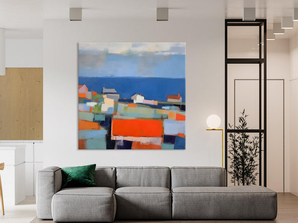 Large Art Painting for Living Room, Original Landscape Canvas Art, Oversized Landscape Wall Art Paintings, Contemporary Acrylic Painting on Canvas-artworkcanvas